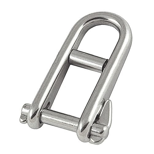 Stainless Steel Key Pin Shackle With Bar - Marine Grade 316